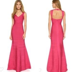 Hervé Léger, Camilla Bandage Gown, Pink size S